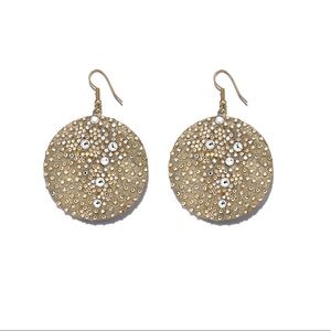 Roni Blanshay Gold Draguer Swarovski Earrings